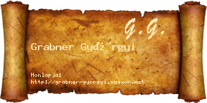 Grabner Györgyi névjegykártya